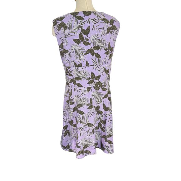 Lands End Dress Womens Size XL Petite Surplice Purple Faux Wrap Sleeveless - Picture 4 of 14